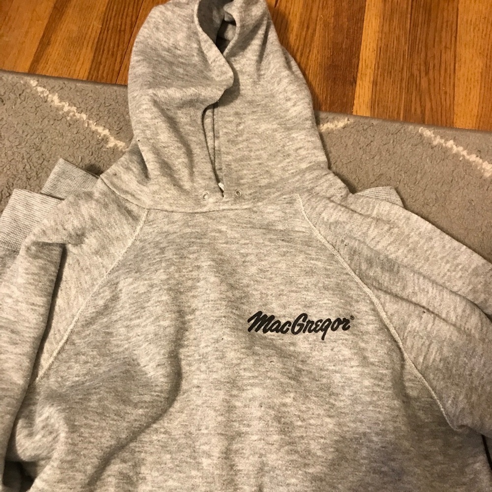 Vtg MacGregor Triblend raglan hood sweatshirt always sunny in Philadelphia